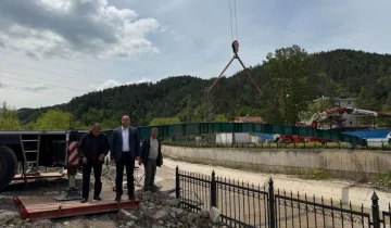 Kastamonu’da selde yıkılmıştı: Yaya köprüsü yeniden yükseliyor