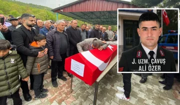 Kastamonu'nun komşu ilinde uzman çavuşa hüzünlü veda