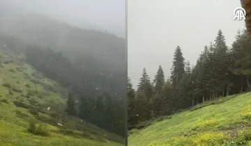 Kastamonu yaylalarına mayıs karı yağdı