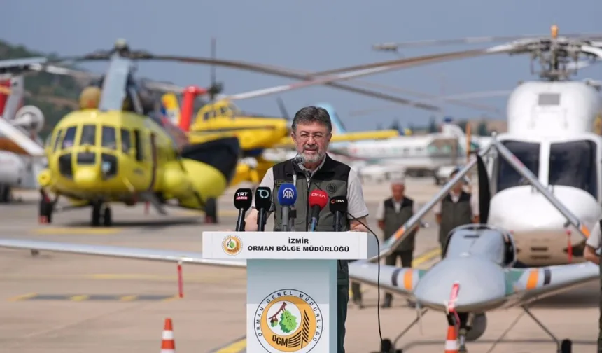 Bakan Yumaklı’dan orman yangınları açıklaması: '28 Uçak, 119 Helikopter Görevde'