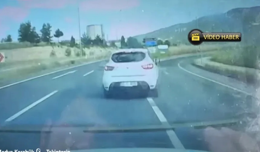 Karabük-Kastamonu yolunda tehlikeli şerit ihlali