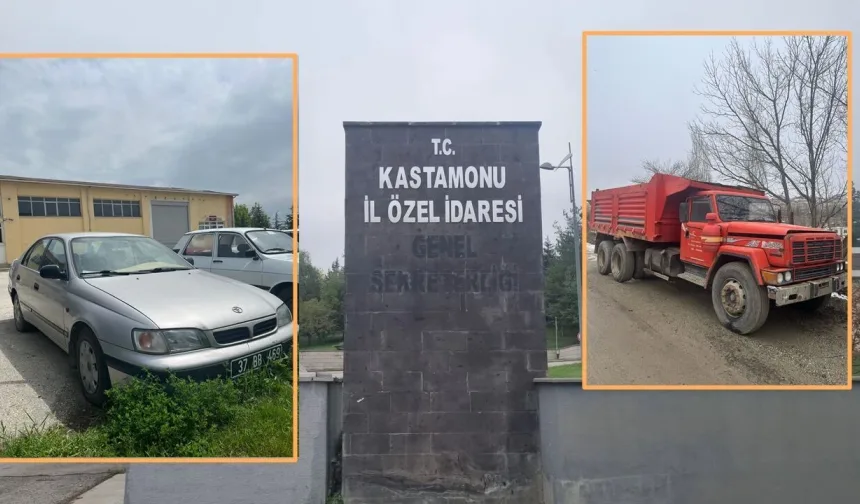 Kastamonu İl Özel İdaresi’nden satılık, araç ve iş makinesi
