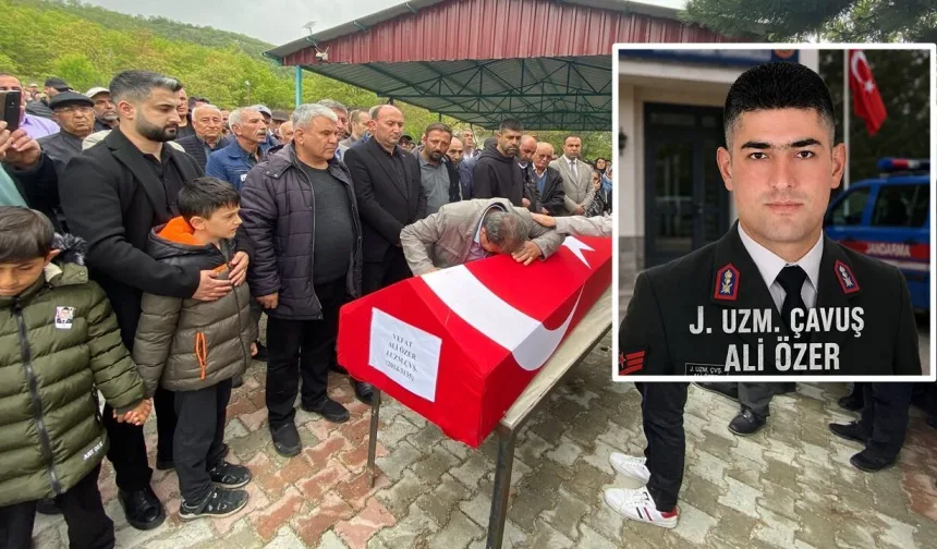 Kastamonu'nun komşu ilinde uzman çavuşa hüzünlü veda
