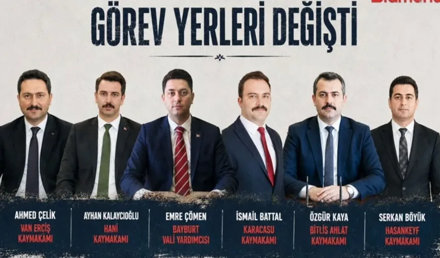 Kastamonululara yeni görev: 6 ismin görev yeri belli oldu