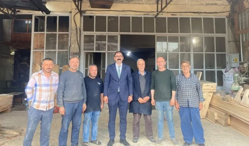 Kaymakam Demirdağ Taşköprü Sanayi Sitesi’nde esnafla buluştu