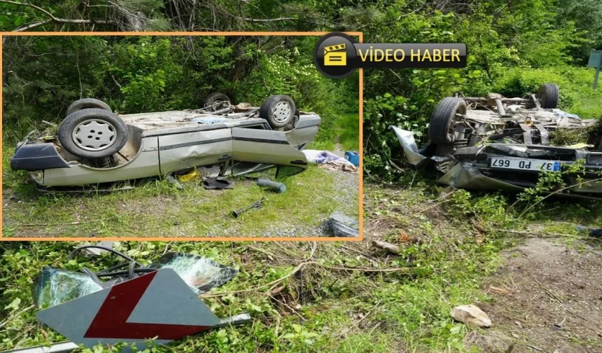 Son dakika! Kastamonu’da feci kaza: Takla atan otomobilde yaralılar var