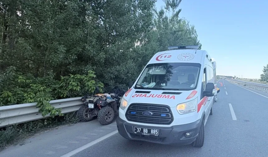 Tosya’da feci kaza: ATV kontrolden çıktı, sürücü hastanelik oldu