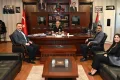 Taşköprü’den ayrılan adliye mensuplarından Emniyet Müdürü Tamer Taş’a ziyaret